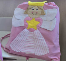 Load image into Gallery viewer, Fabric gym bag pink princess design