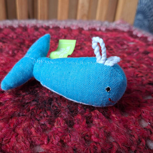 Small fabric whale toy