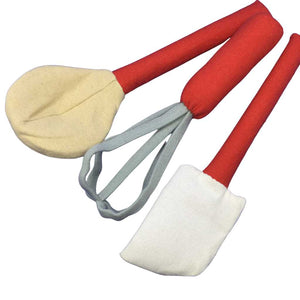 Utensils from toy baking set