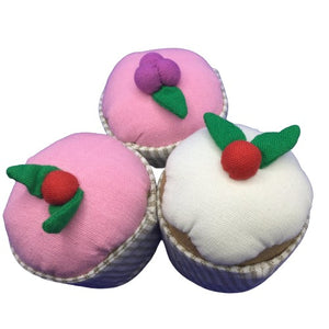 Play cupcakes made from fabric