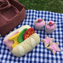 Load image into Gallery viewer, 14-piece fabric picnic play set
